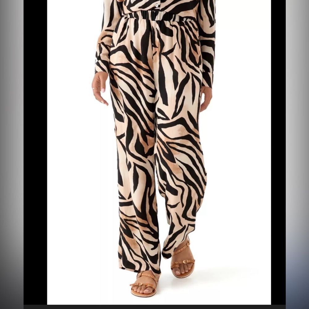 Philosophy Zebra pull on Petite Medium dress casual pants slacks
